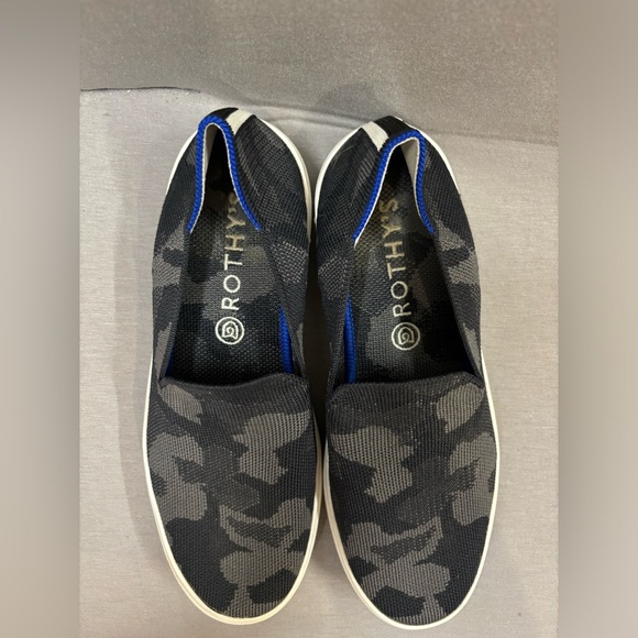 Rothy’s gray camo slide on sneakers washable stretchy women’s size 7 - Picture 3 of 5